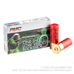 5 Rounds of 12ga LV LE Ammo by PMC - 00 Buck