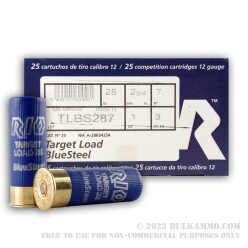 25 Rounds of 12ga Ammo by Rio Ammunition - 1 ounce #7 Shot (Steel)