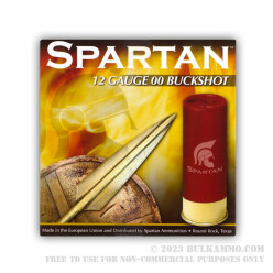 250 Rounds of 12ga Ammo by Spartan Ammo -  00 Buck - 9 Pellets