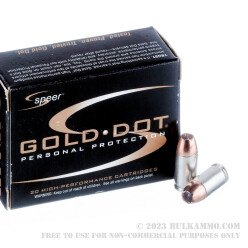 20 Rounds of .380 ACP Ammo by Speer - 90gr JHP