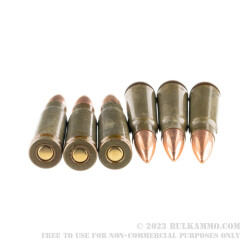 20 Rounds of 7.62x39mm Ammo by Brown Bear - 123gr FMJ