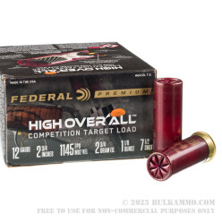 25 Rounds of 12ga Ammo by Federal High Over All - 1 1/8 ounce #7 1/2 shot