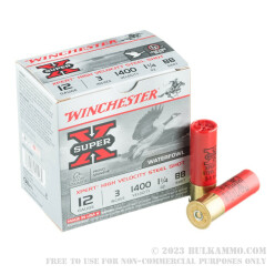 25 Rounds of 12ga Ammo by Winchester Super-X Xpert HV - 1 1/4 ounce BB Steel Shot