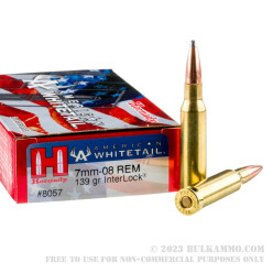 200 Rounds of 7mm-08 Ammo by Hornady - 139gr SP