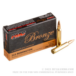 200 Rounds of .223 Ammo by PMC - 55gr FMJBT - Battle Pack