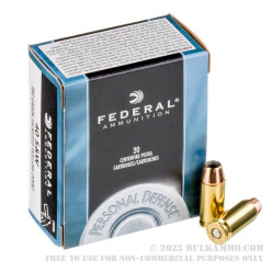 20 Rounds of .40 S&W Ammo by Federal Personal Defense - 180gr JHP