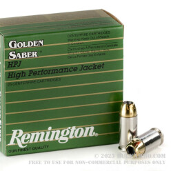 500  Rounds of .45 ACP Ammo by Remington Golden Saber  - 185gr JHP