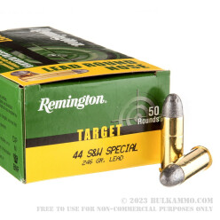 50 Rounds of .44 S&W Spl Ammo by Remington Target Pistol/Revolver - 246gr LRN