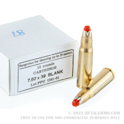 15 Rounds of 7.62x39mm Ammo by Prvi Partizan -  Blanks