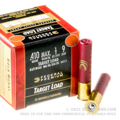 25 Rounds of .410 Ammo by Federal -  #9 shot