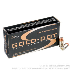 50 Rounds of .45 GAP Ammo by Speer Gold Dot - 200gr JHP