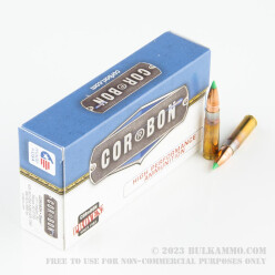 20 Rounds of .300 AAC Blackout Ammo by Corbon - 125gr Polymer Tipped