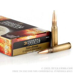 20 Rounds of .308 Win Ammo by Federal Premium Tactical Tru - 125gr OTM