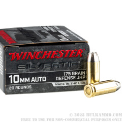 200 Rounds of 10mm Ammo by Winchester Silvertip - 175gr JHP