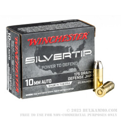 200 Rounds of 10mm Ammo by Winchester Silvertip - 175gr JHP