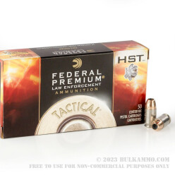 50 Rounds of .45 GAP Ammo by Federal LE - 230gr JHP HST