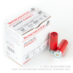 250 Rounds of 12ga Ammo by Winchester Super-Target - 1-1/8 ounce #8 shot