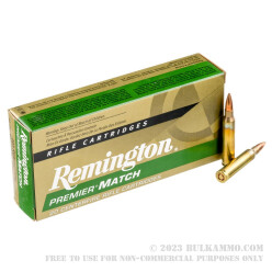 20 Rounds of .223 Ammo by Remington Premier Match - 69gr HPBT MatchKing