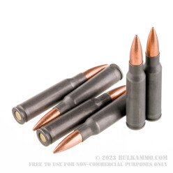 500 Rounds of .308 Winchester Ammo by Wolf Military Classic - 168gr FMJ