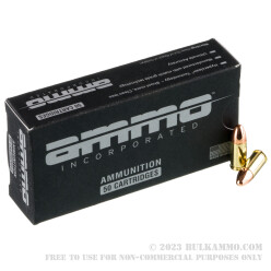 50 Rounds of 9mm Ammo by Ammo Inc. - 124gr TMJ