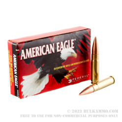 20 Rounds of .300 AAC Blackout Ammo by Federal American Eagle - 150gr FMJ