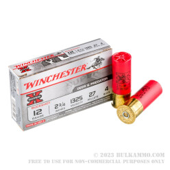 5 Rounds of 12ga Ammo by Winchester -  #4 Buck