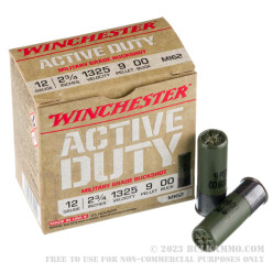 250 Rounds of 12ga Ammo by Winchester Active Duty - 00 Buck