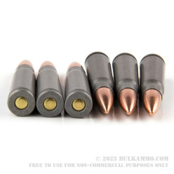 1000 Rounds of 7.62x39mm Ammo by Wolf - 122gr FMJ