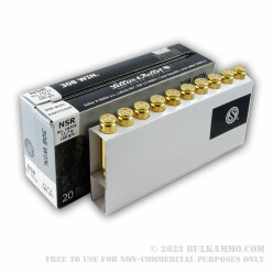 20 Rounds of .308 Win Ammo by Sellier & Bellot - 180gr Nosler Partition