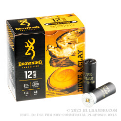 25 Rounds of 12ga Ammo by Browning - 1-1/8 Ounce #7.5 Shot