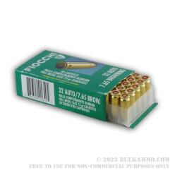 1000 Rounds of .32 ACP Ammo by Fiocchi Leadless - 73gr FMJ