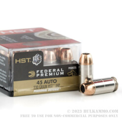 200 Rounds of .45 ACP Ammo by Federal - 230gr JHP