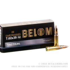 480 Rounds of 7.62x39 Ammo by Belom - 123gr FMJ