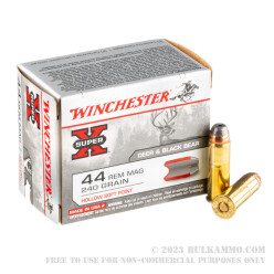 20 Rounds of .44 Mag Ammo by Winchester - 240gr HSP