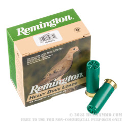 25 Rounds of 12ga Ammo by Remington Heavy Dove Load - 1 1/8 ounce #7 1/2 shot