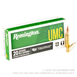 20 Rounds of .223 Ammo by Remington UMC - 55gr FMJ
