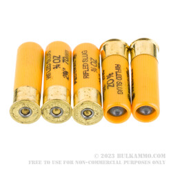 5 Rounds of 20ga Ammo by Federal - 3/4 ounce Rifled Slug