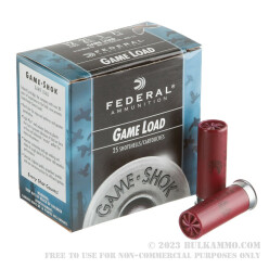 25 Rounds of 12ga Ammo by Federal Game-Shok - 2 3/4" 1 ounce #7 1/2 shot