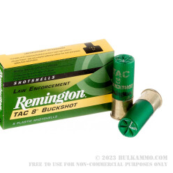 250 Rounds of 12ga Ammo by Remington Tac 8 -  00 Buck - 8 Pellet