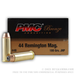 50 Rounds of .44 Mag Ammo by PMC - 180gr JHP