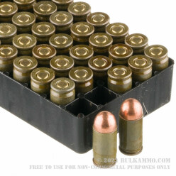 50 Rounds of 9x18mm Makarov Ammo by Brown Bear - 94gr FMJ