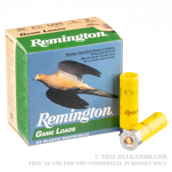 25 Rounds of 20ga Ammo by Remington - 7/8 ounce #8 shot