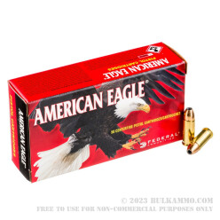 50 Rounds of .38 Super Ammo by Federal American Eagle - 115gr JHP