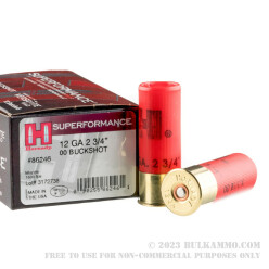 10 Rounds of 12ga Ammo by Hornady Superformance -  00 Buck