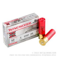5 Rounds of 12ga 3" Ammo by Winchester -  #1 Buck