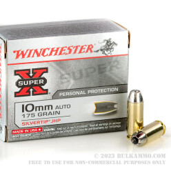 20 Rounds of 10mm Ammo by Winchester - 175gr JHP