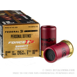 10 Rounds of 12ga Ammo by Federal Force X2 Shorty Shotshells - 00 Buck