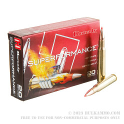 20 Rounds of 30-06 Springfield Ammo by Hornady Superformance - 180gr GMX