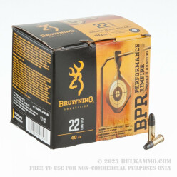 400 Rounds of .22 LR Ammo by Browning Performance Rimfire - 40gr LRN