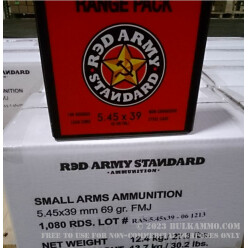 180 Rounds of 5.45x39mm Ammo by Red Army Standard - 69gr FMJ